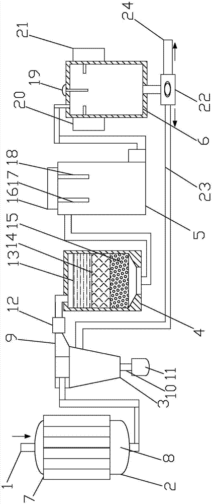 Purifying treatment device used for high-salinity and high-alkali sewage