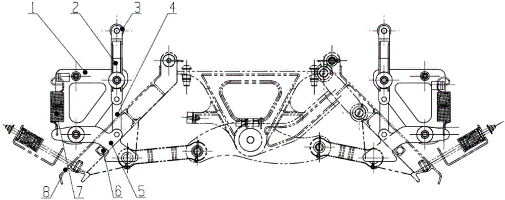 Bottom door locking system of railroad hopper car