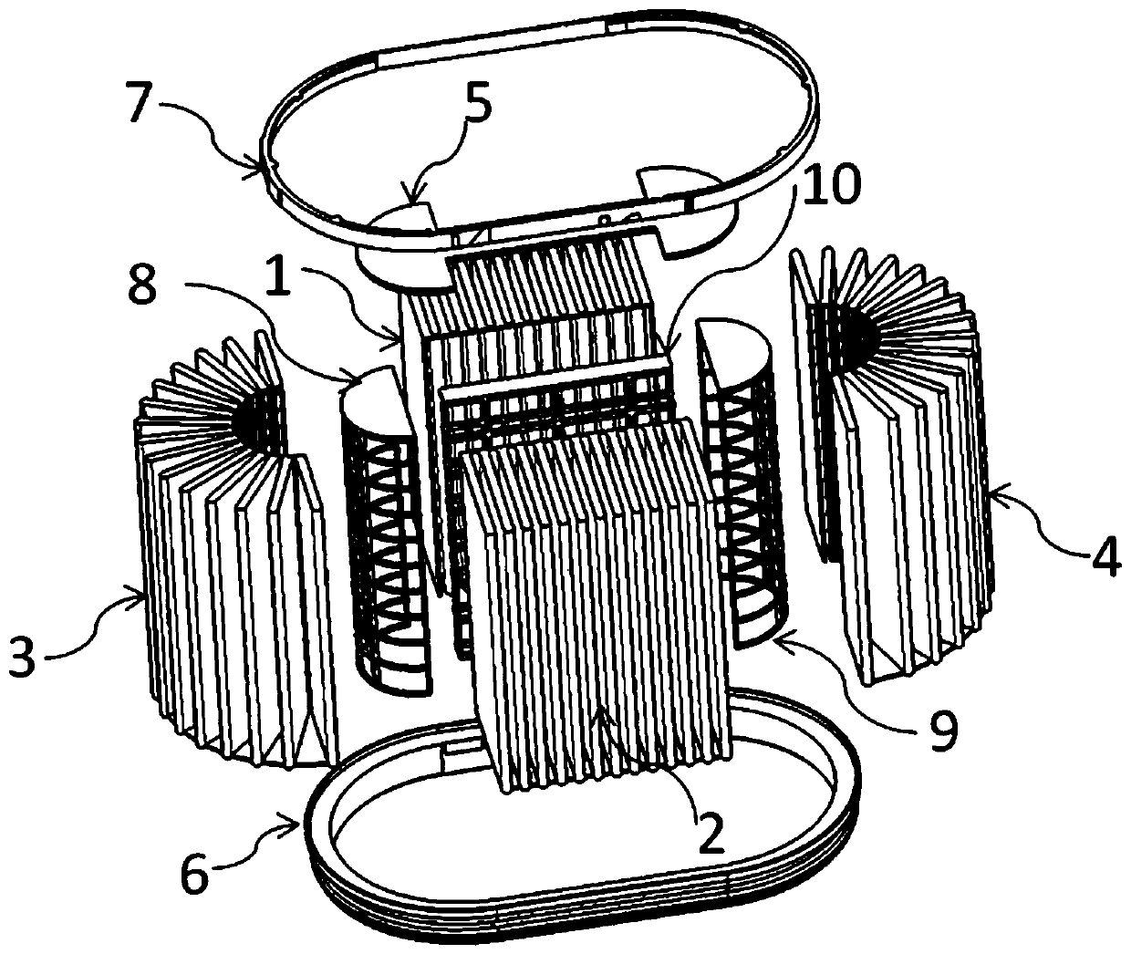 Combined air filter element