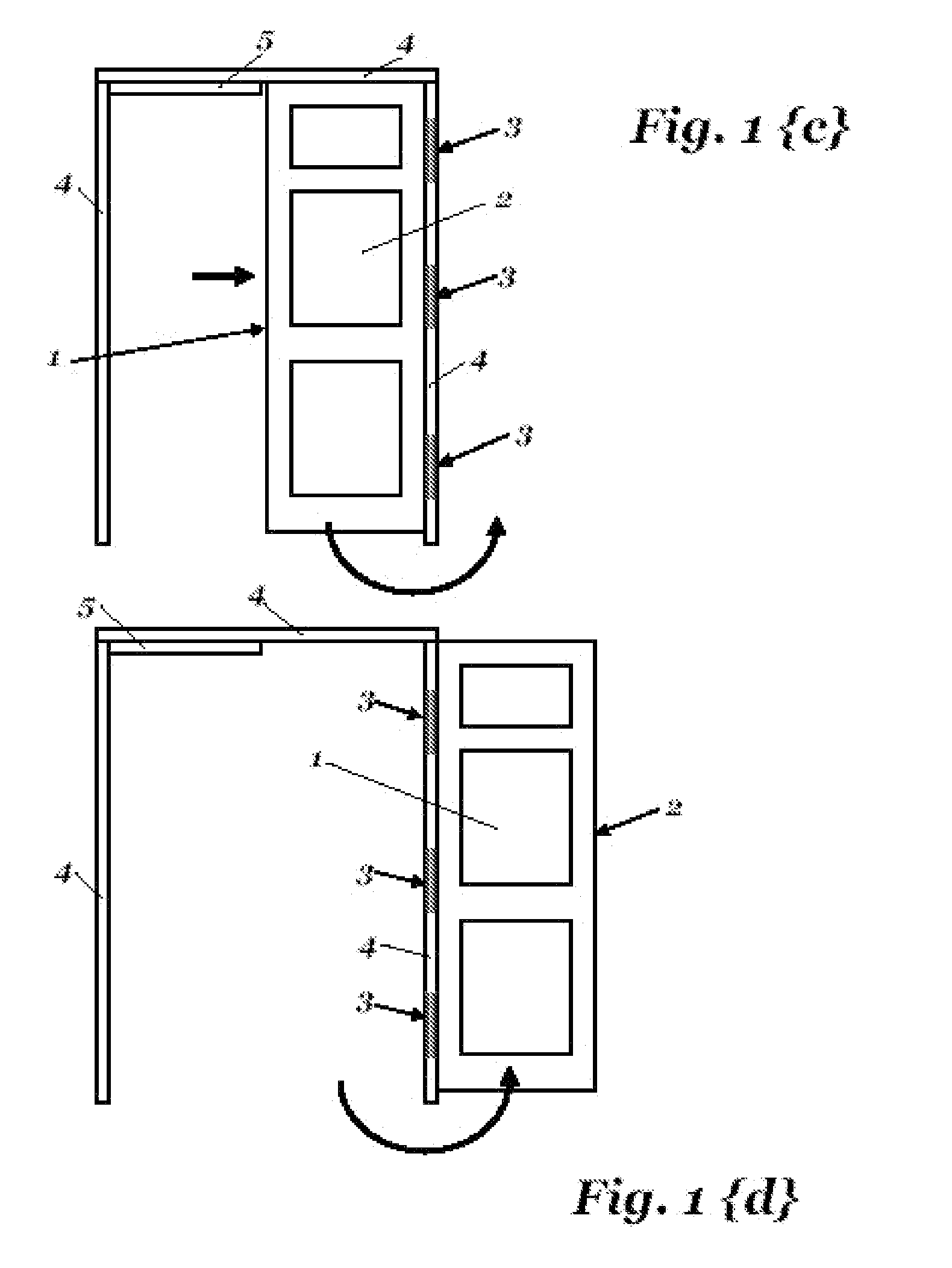 Combination-action slide and hinge swinging door