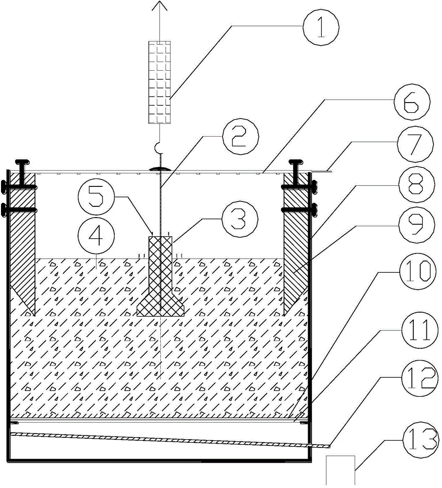 Foundation detecting device and detecting method