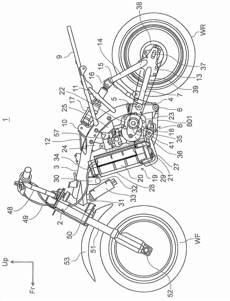 Power supply device for electric vehicle and terminal base thereof