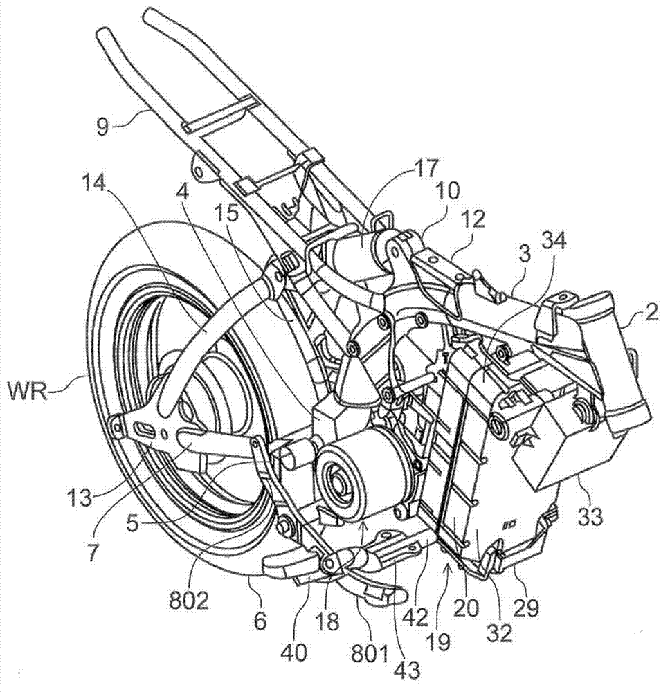 Power supply device for electric vehicle and terminal base thereof