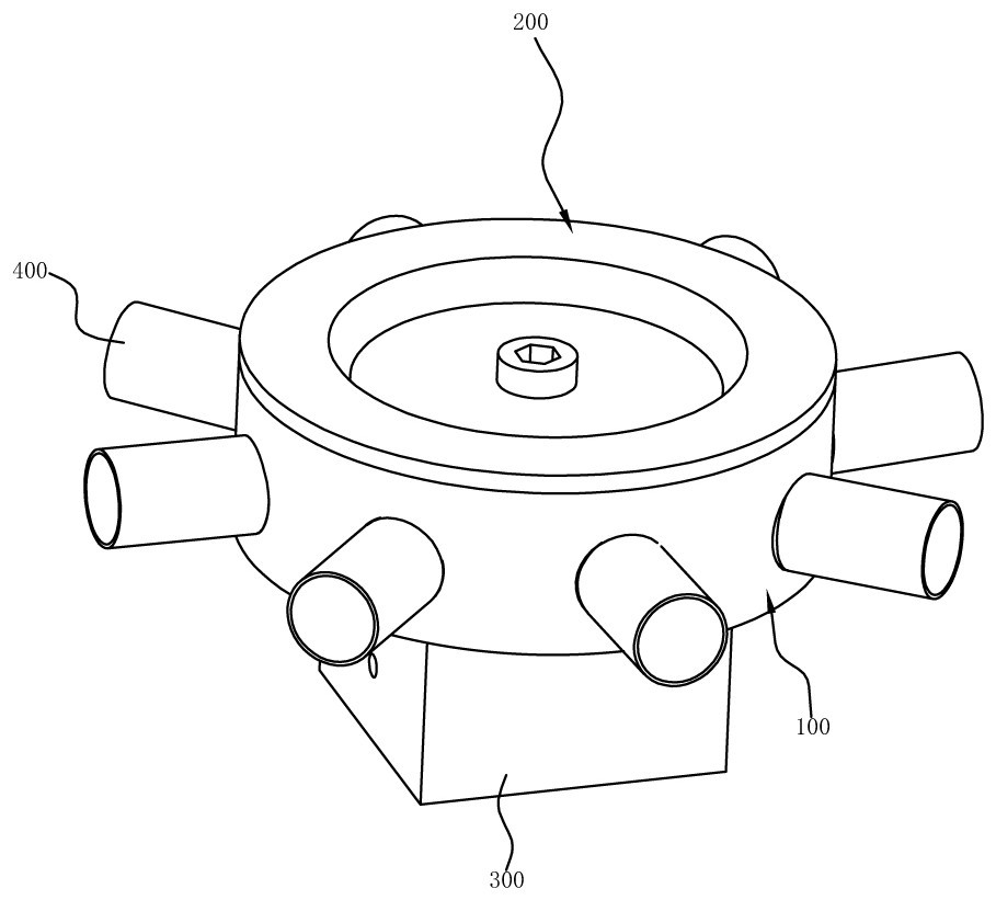 A test device and test method for simulating tire burst