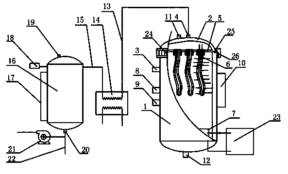 Membrane distillation apparatus used for improving base liquor quality