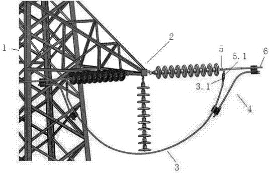 An anti-heating device for a diversion plate and a power transmission line with the device