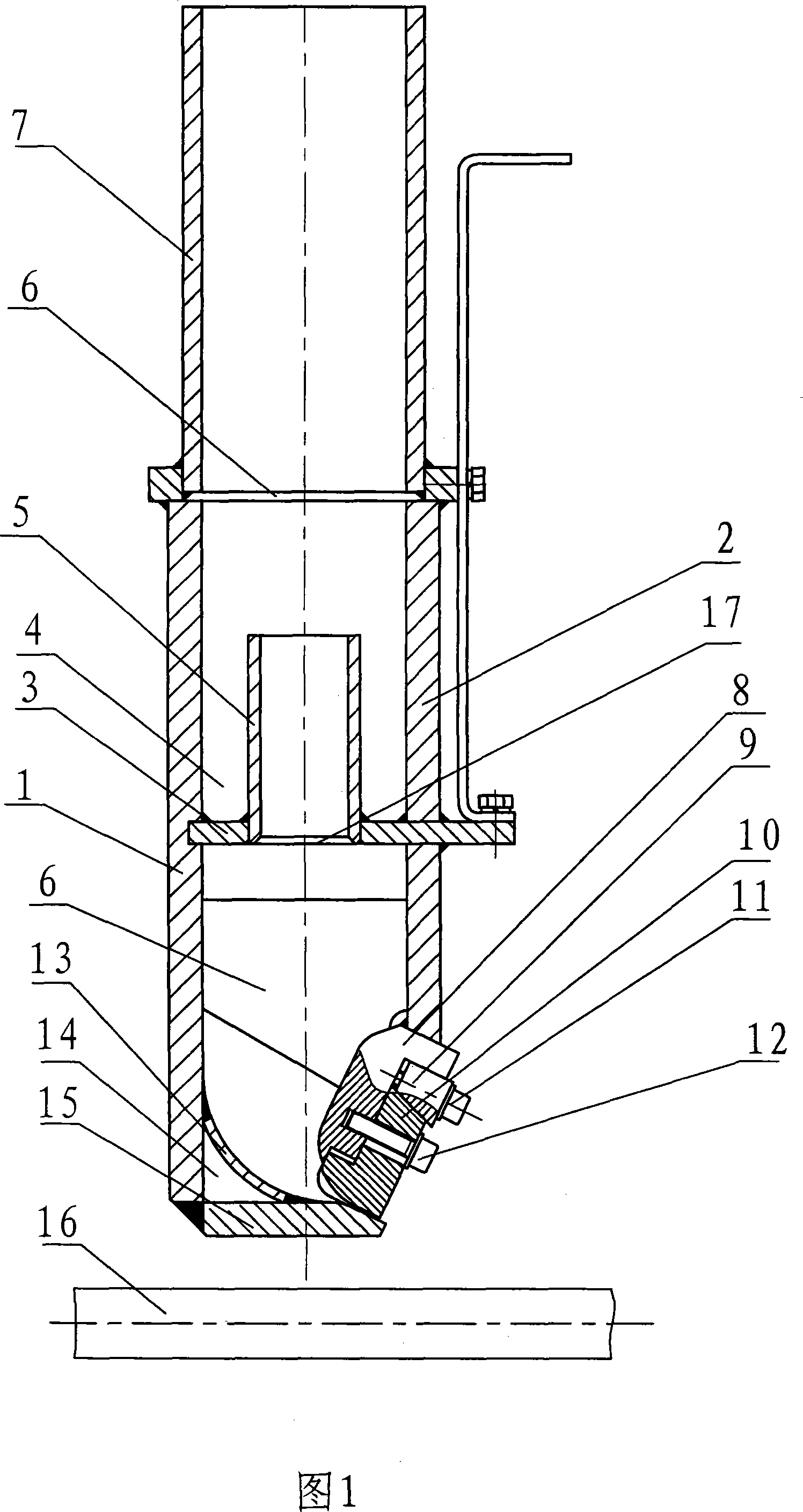 Cooler capable of forming flat jet