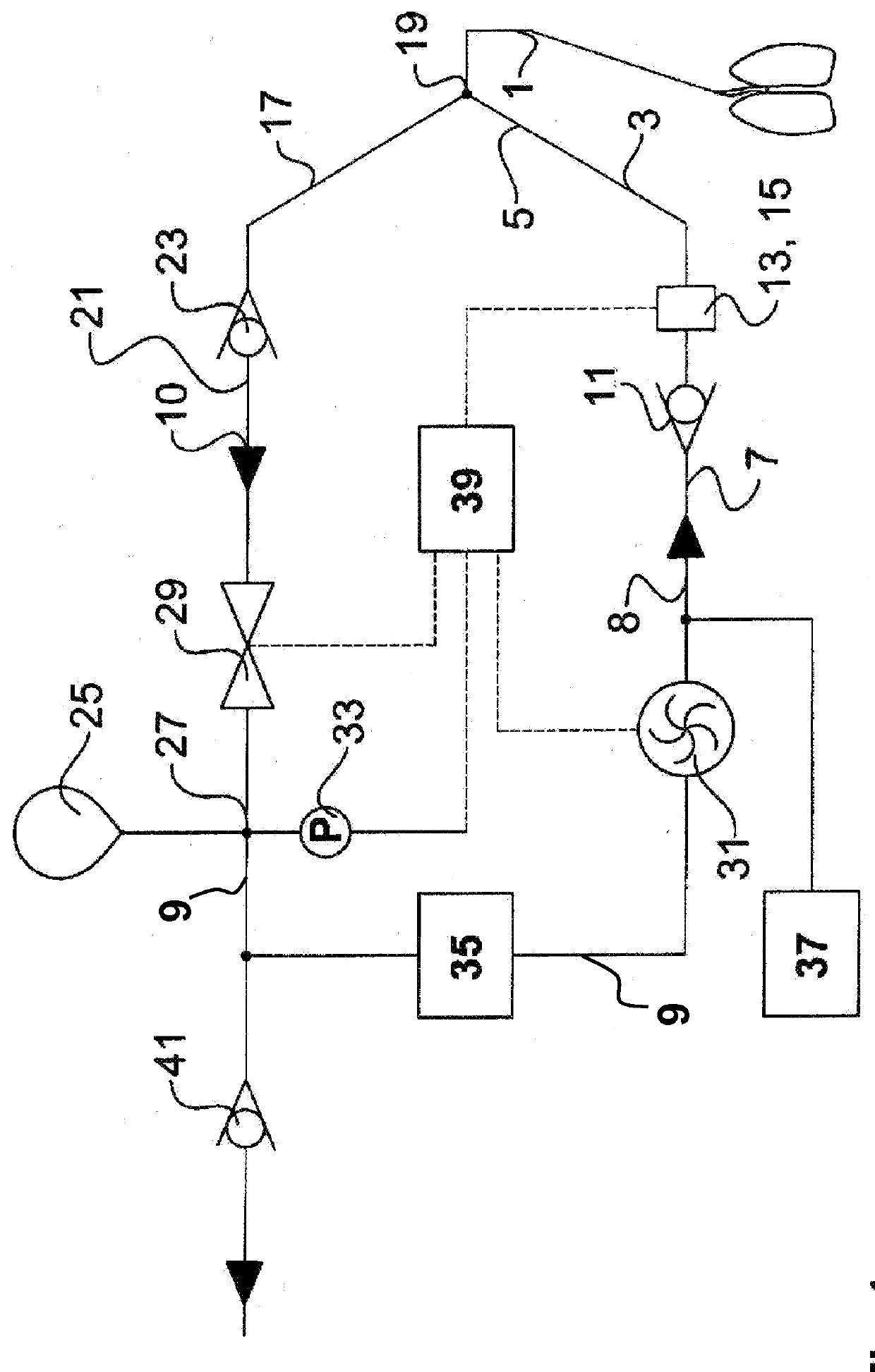 Process for checking the function of a respiration system