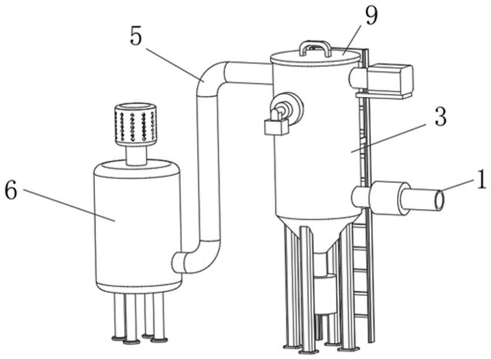 Waste gas filtering treatment device for environmental protection engineering