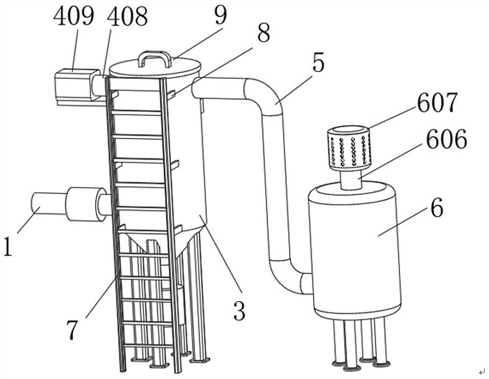 Waste gas filtering treatment device for environmental protection engineering