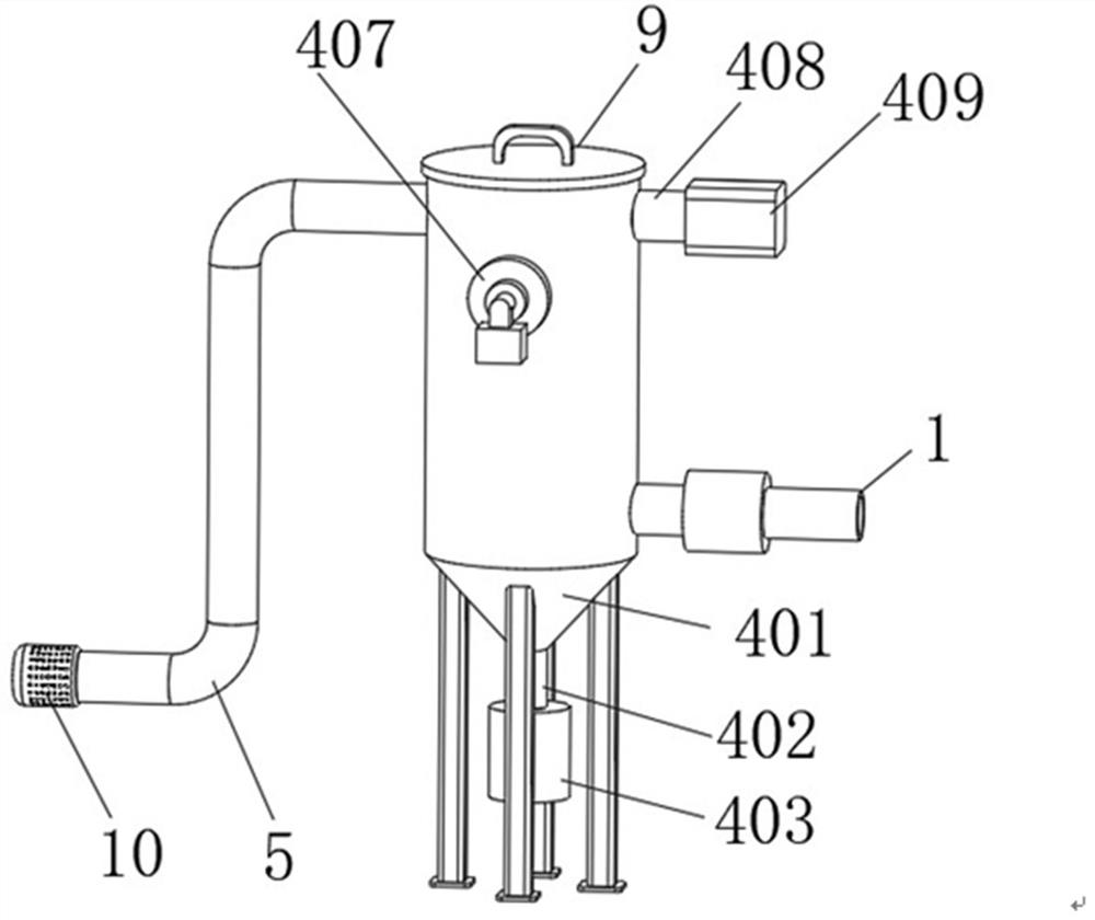 Waste gas filtering treatment device for environmental protection engineering