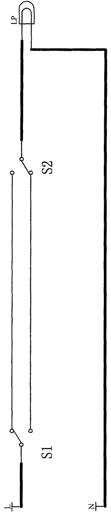 Contactless single-live-wire single-control and double-control touch switch circuit