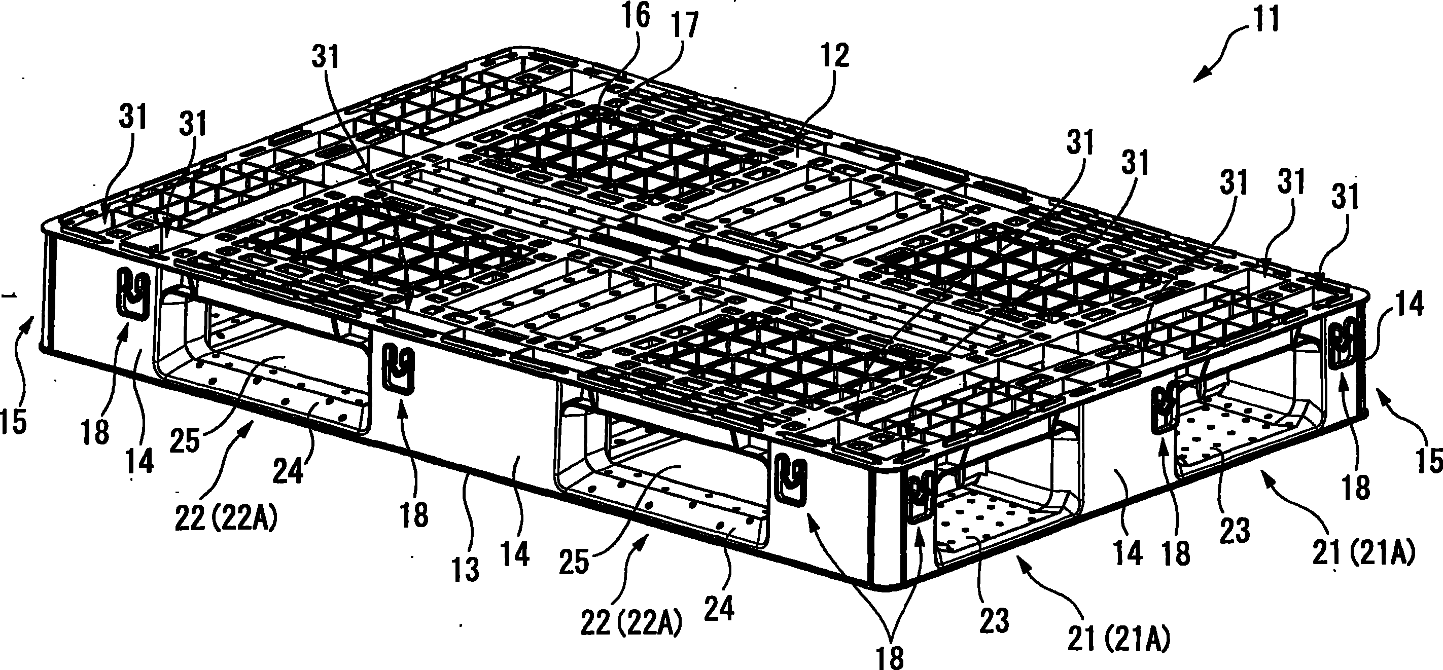 Synthetic resin pallet