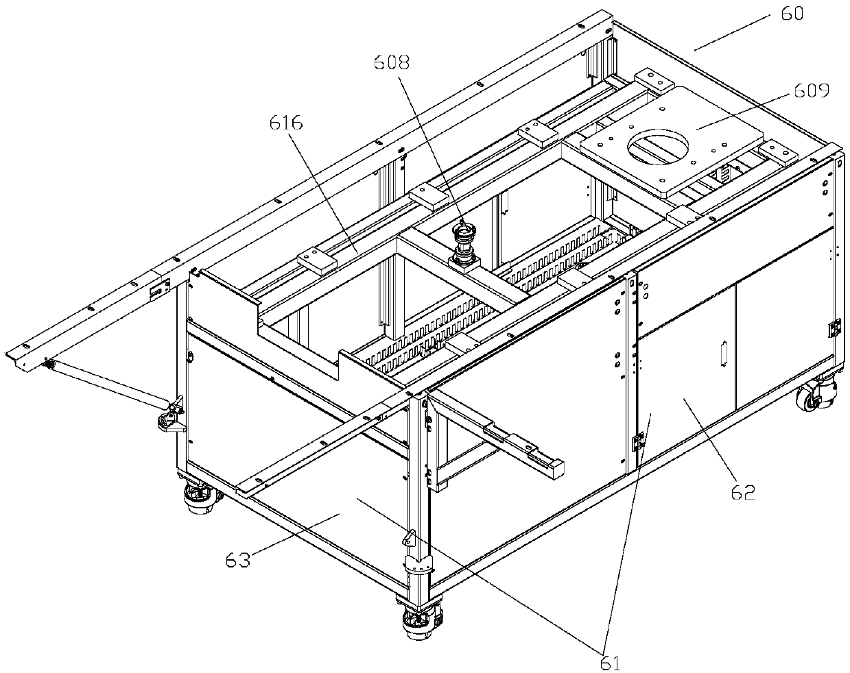 Rack structure and sewing machine with same