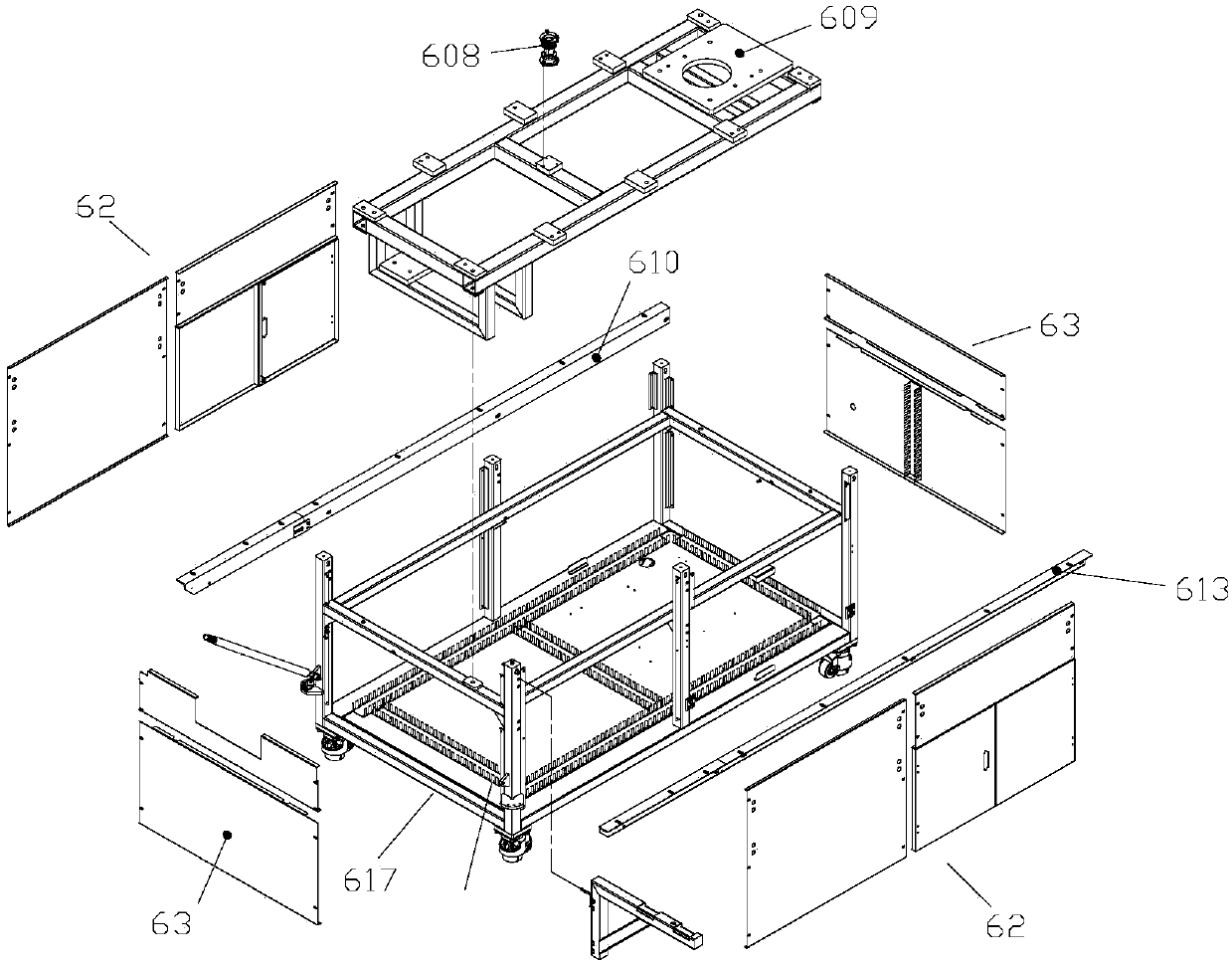 Rack structure and sewing machine with same