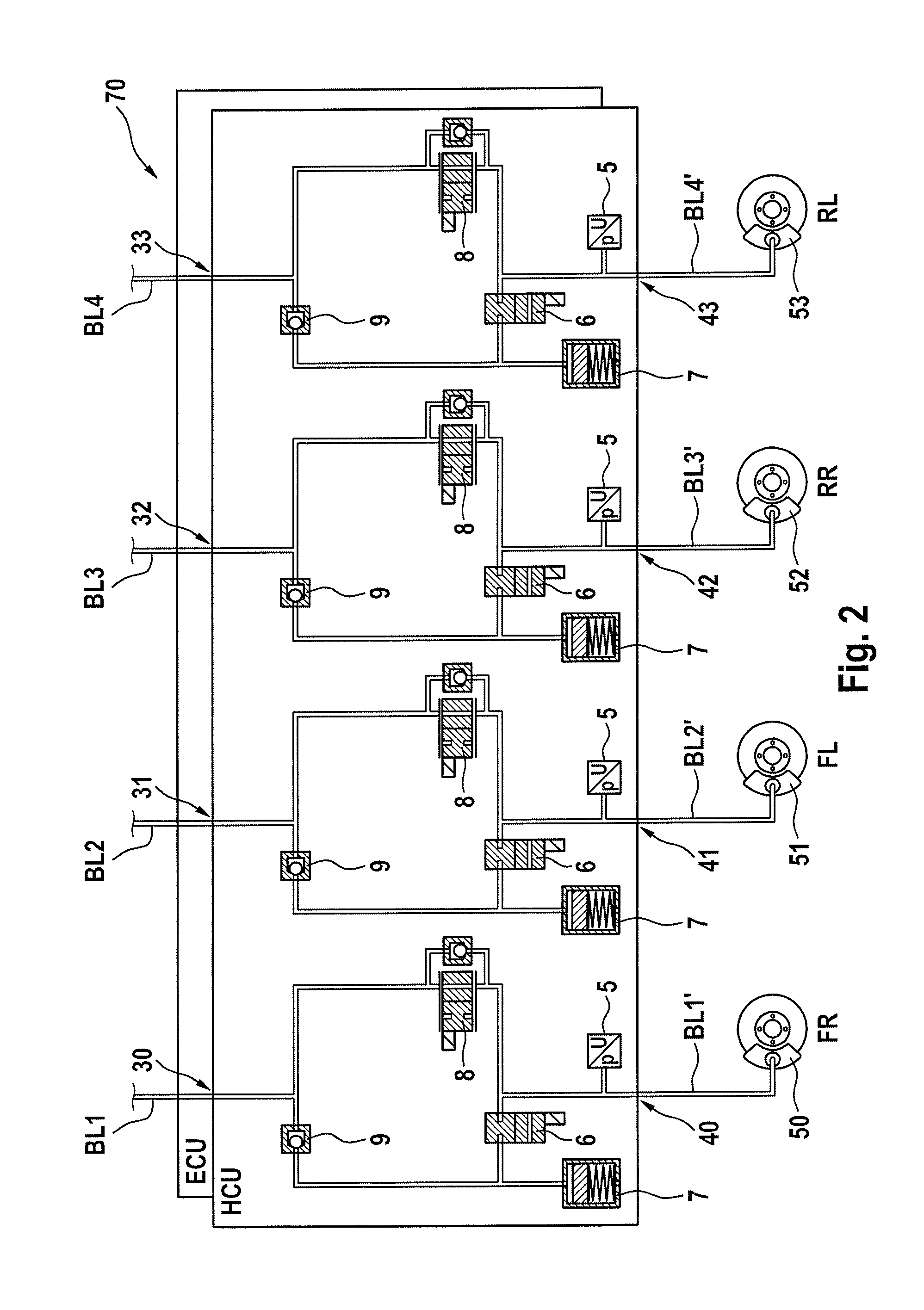 Brake system for vehicles