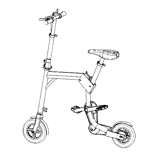 Fast folding push-traveling type portable bicycle