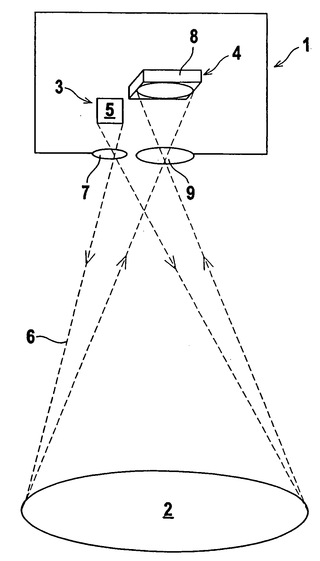 Device for monitoring an area of coverage on a work tool