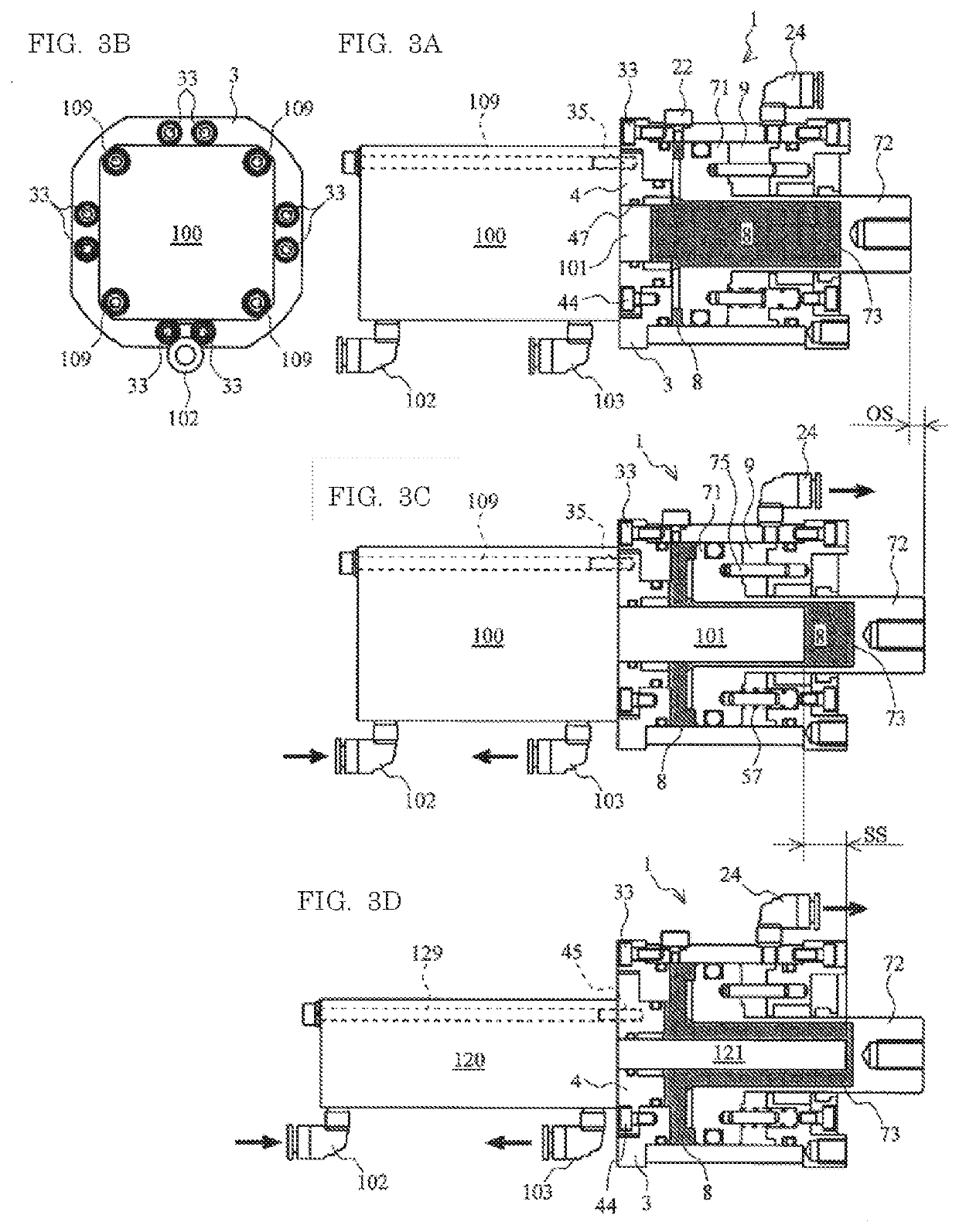 Thrust expansion device, expansion unit, connecting unit, and thrust expansion system