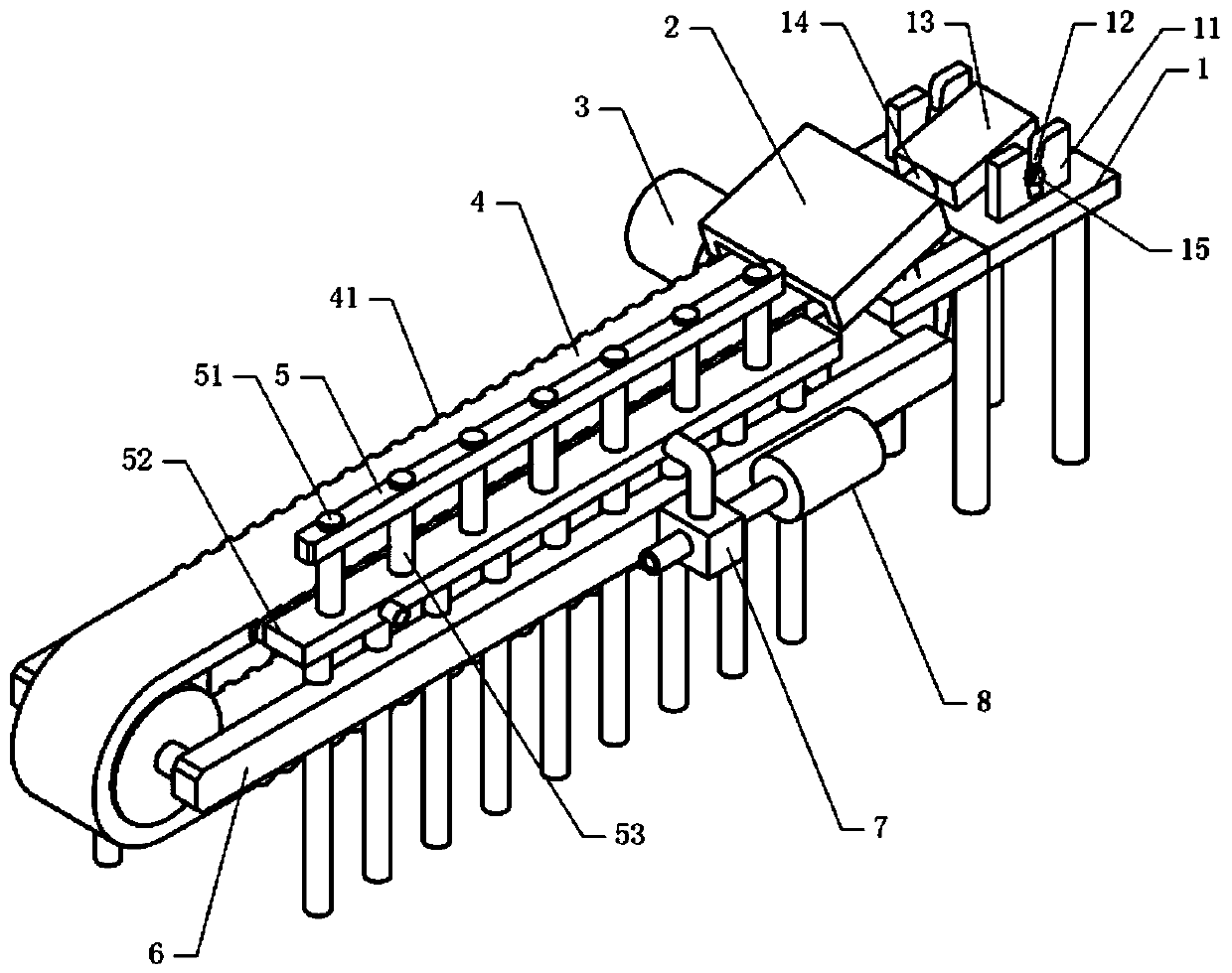 Heating type conveying mechanism for glass bottles