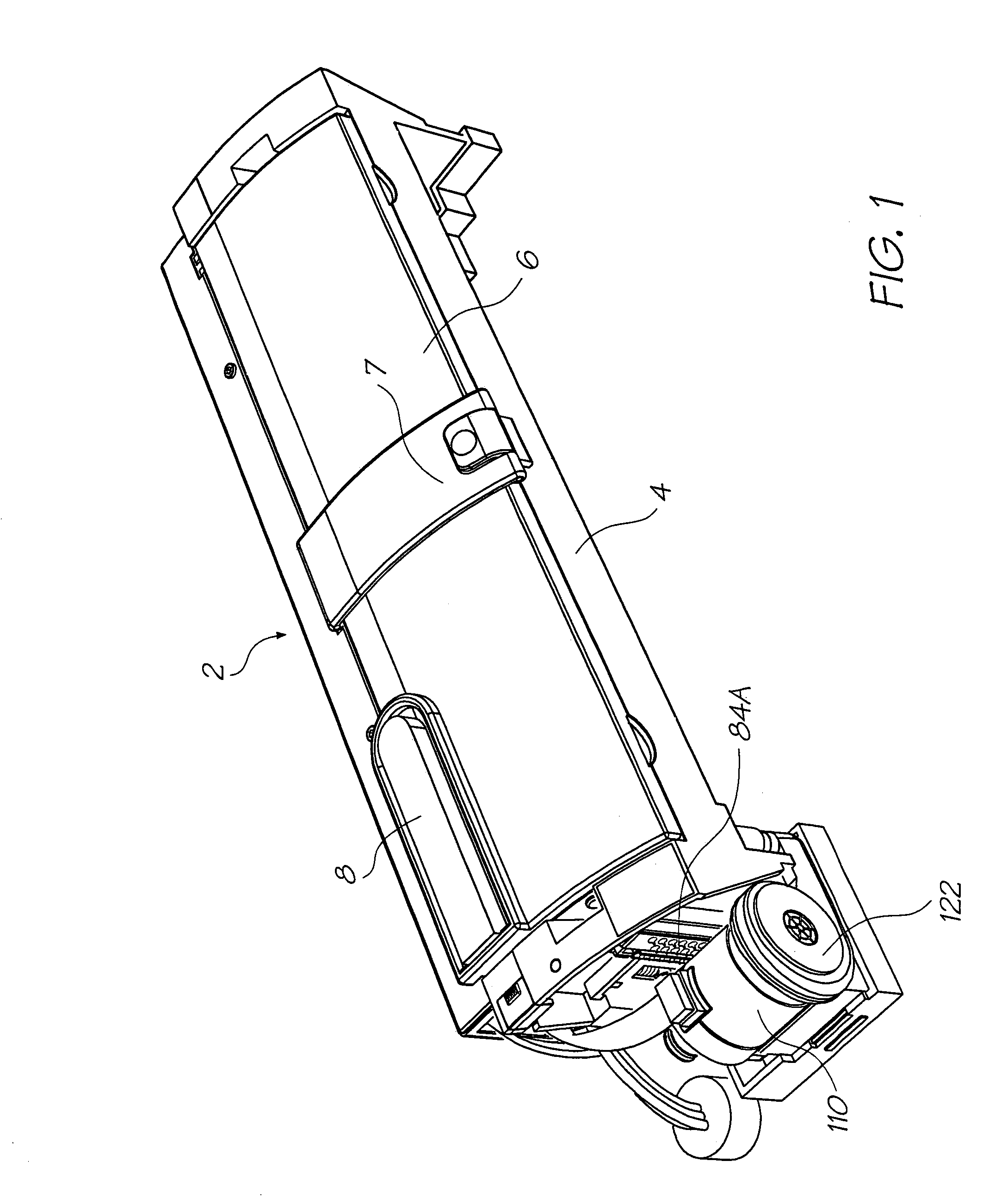 Inkjet printer cartridge with uniform compressed air distribution