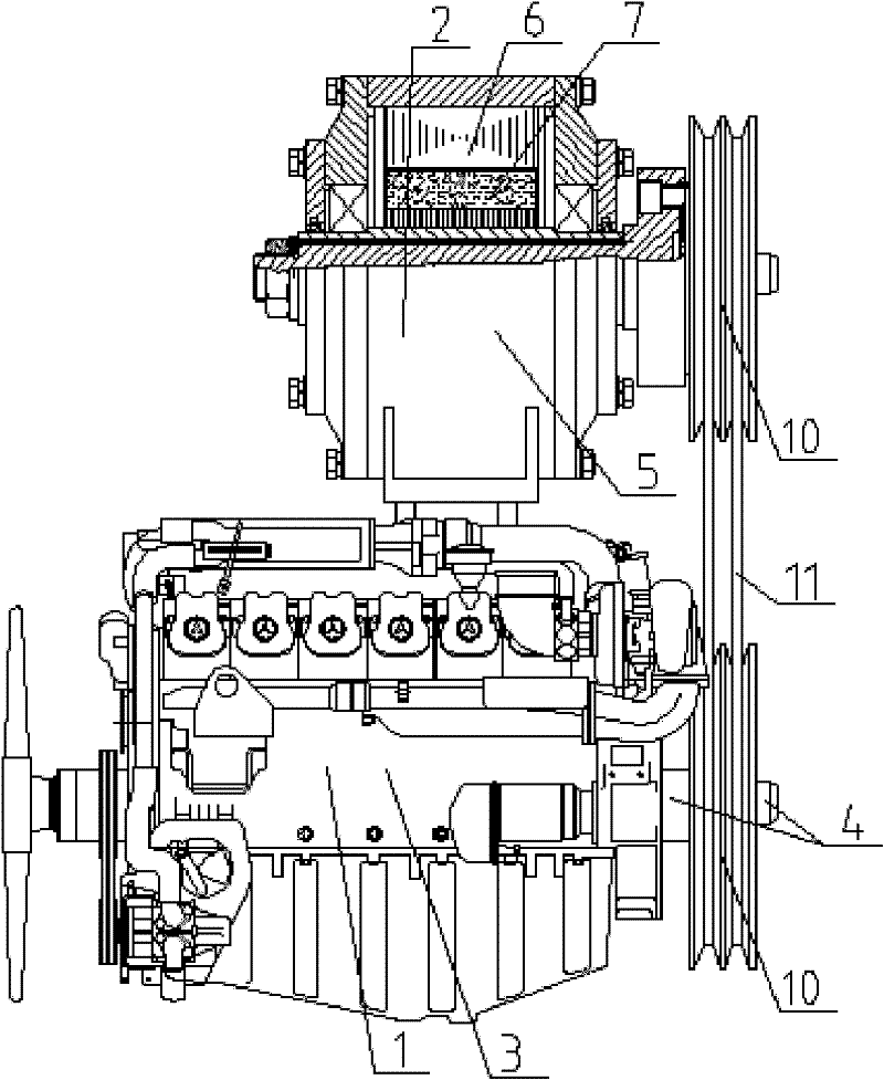 Electric generator unit of air conditioner for automobile