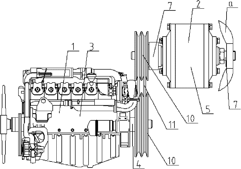 Electric generator unit of air conditioner for automobile