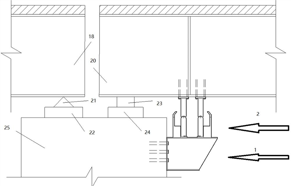 Swing type buffer energy consumption type bridge seismic resistance check block structure