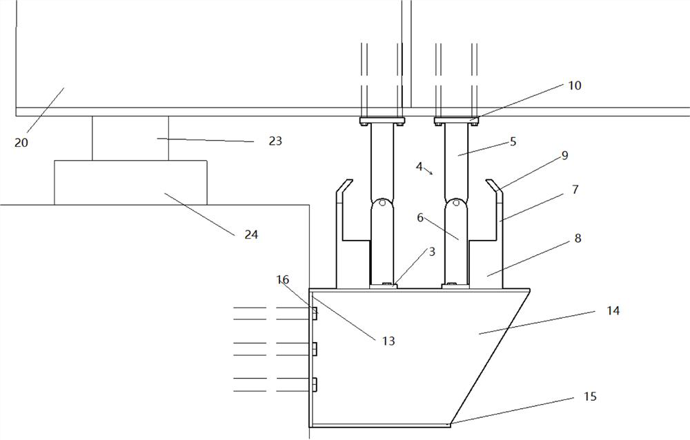 Swing type buffer energy consumption type bridge seismic resistance check block structure