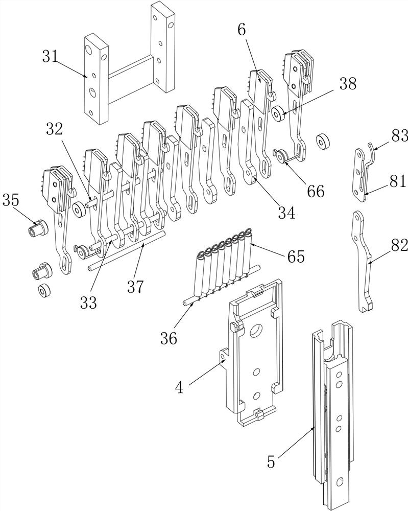 A pulling device for a knitting machine