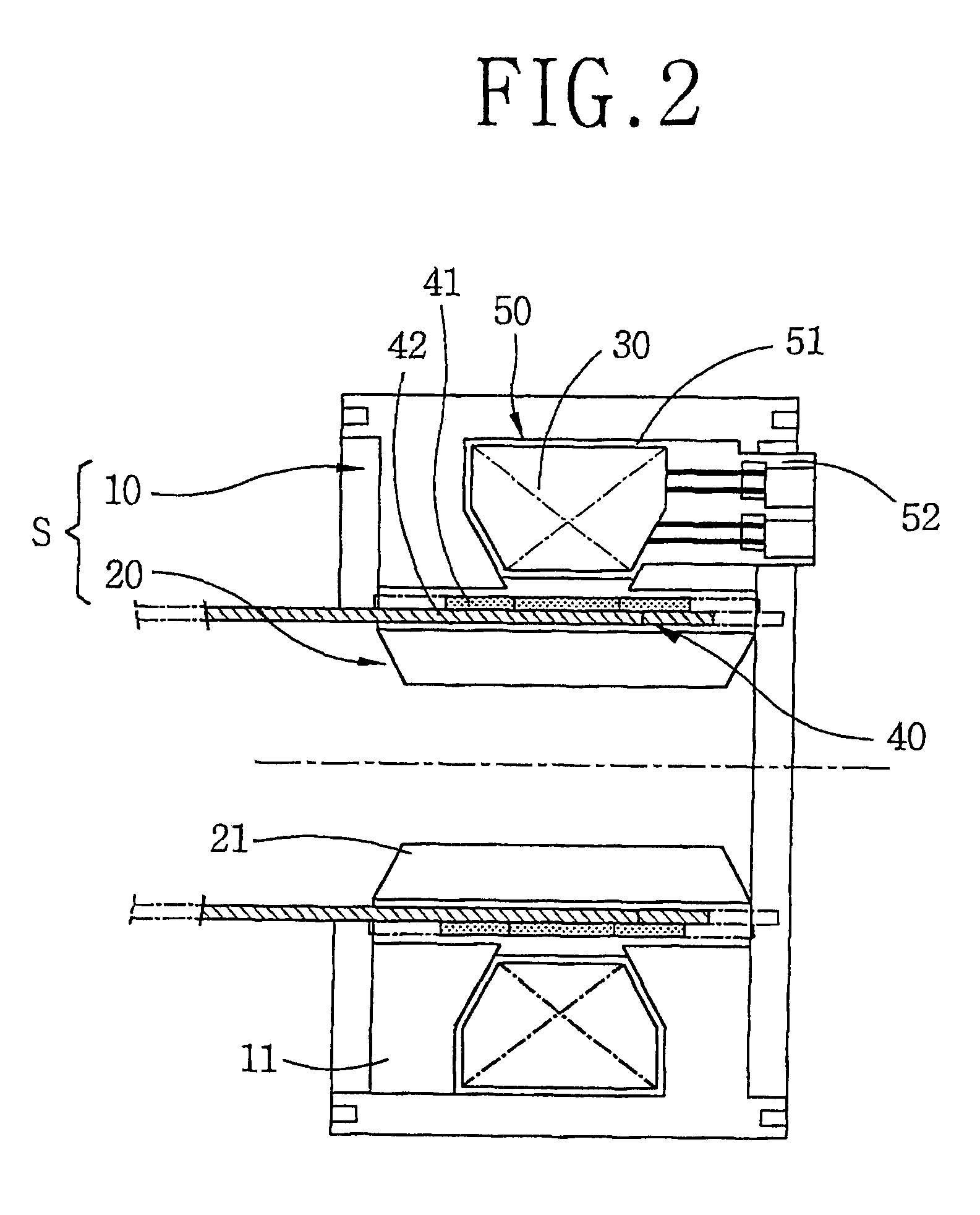 Structure for stator of reciprocating motor