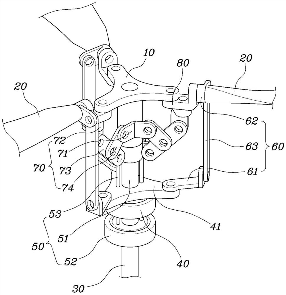 Propeller device of aerial moving tool