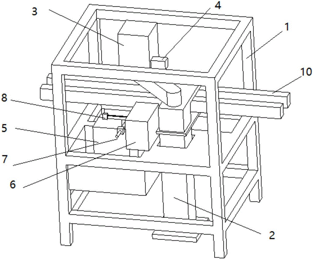 Electric energy meter robot labeling device with intelligent vision detecting function