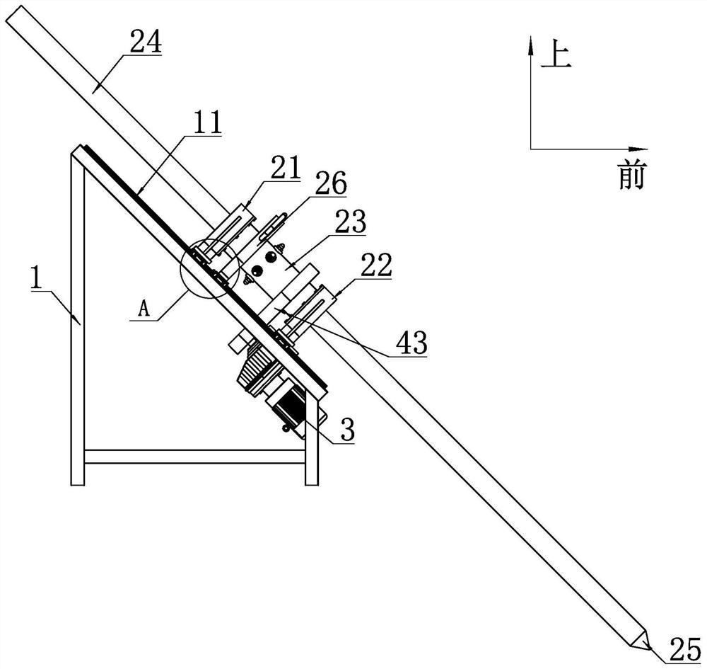 A ground anchor horse crossing construction equipment