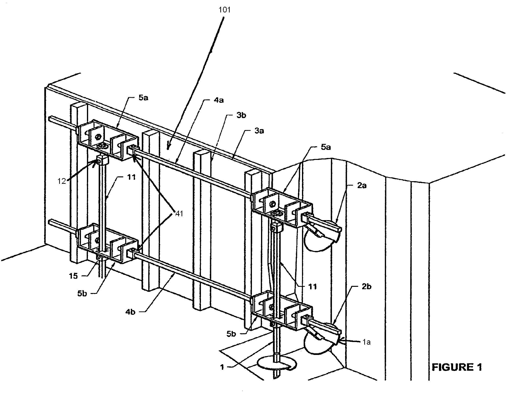 Green retaining wall utilizing helical piers