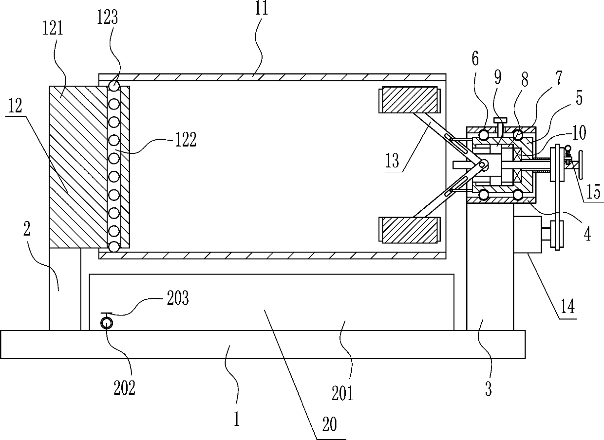 Supporting and fixing device for fire fighting pipeline paint coating