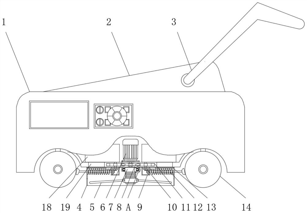 Dustproof weeding machine for municipal gardens