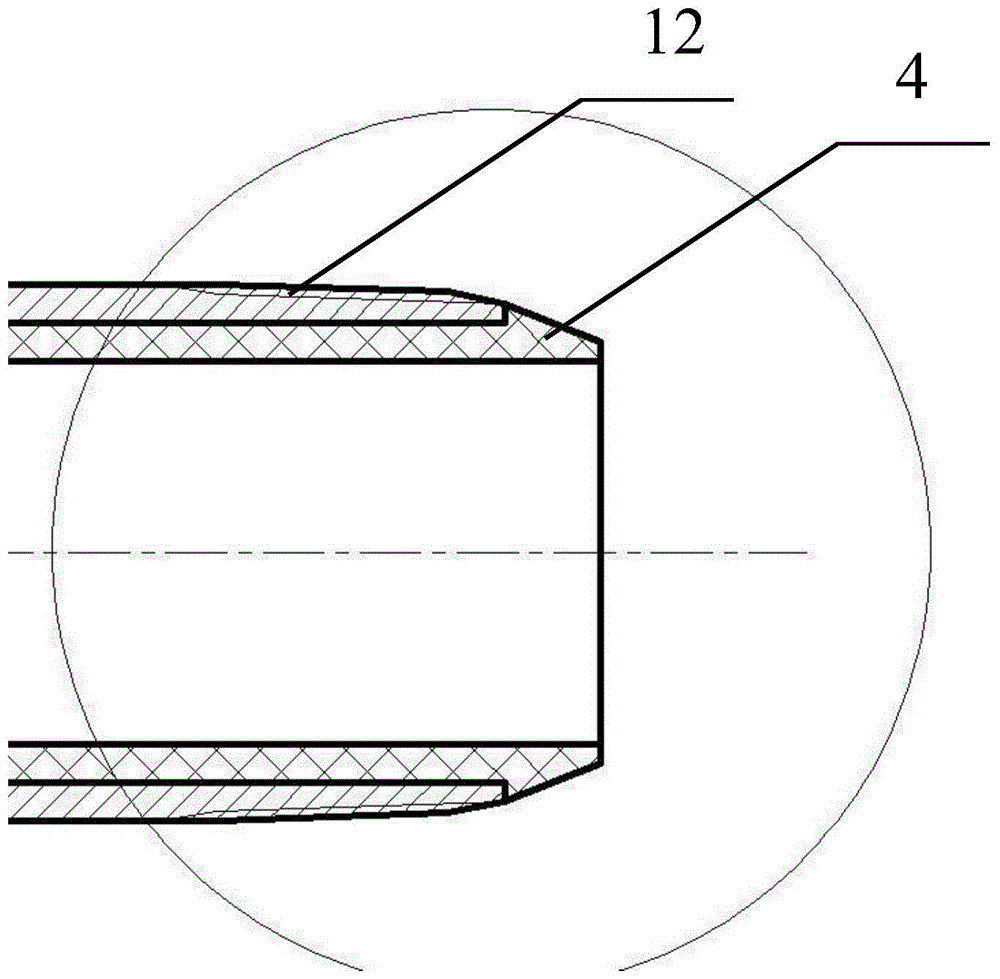 Preparation method of grafted cross-linked polyamide lined pipe and high temperature resistant lined oil extraction pipe