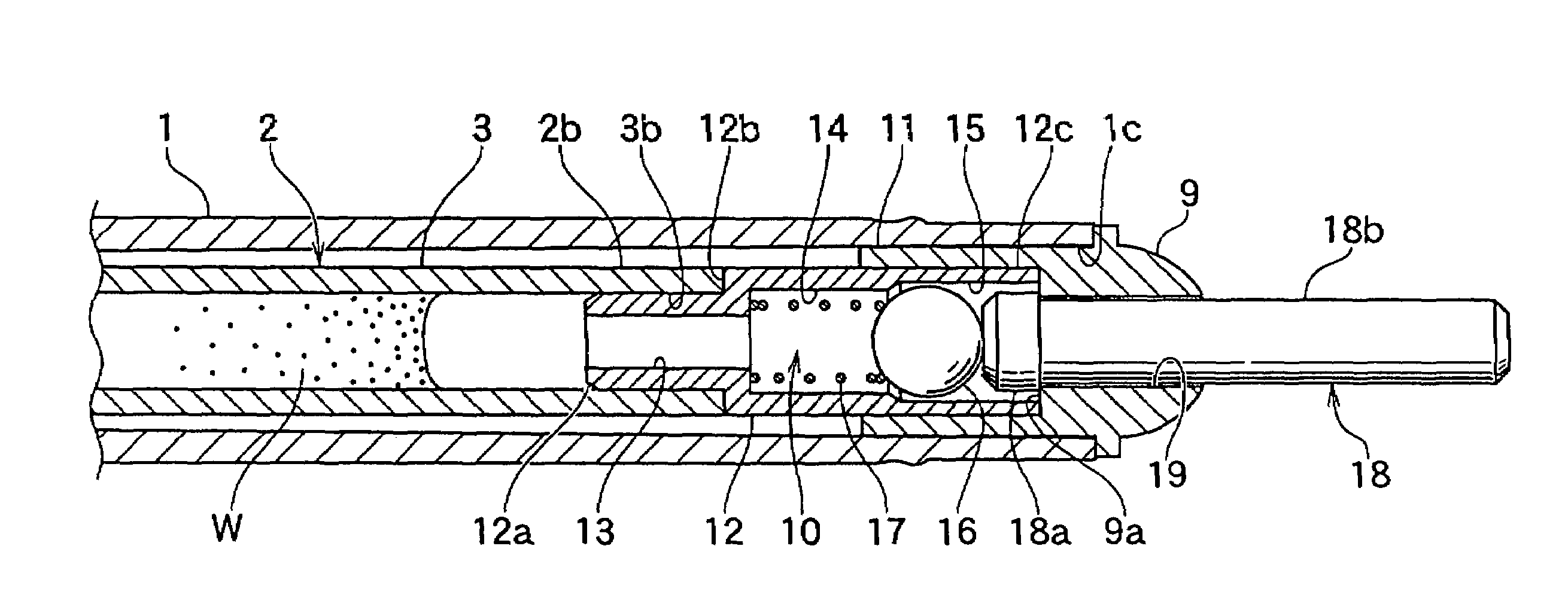 Pen adapted to be pressurized