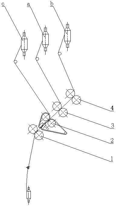 Method for producing multicolor composite slub or satin color yarn series, shell fabric and yarn