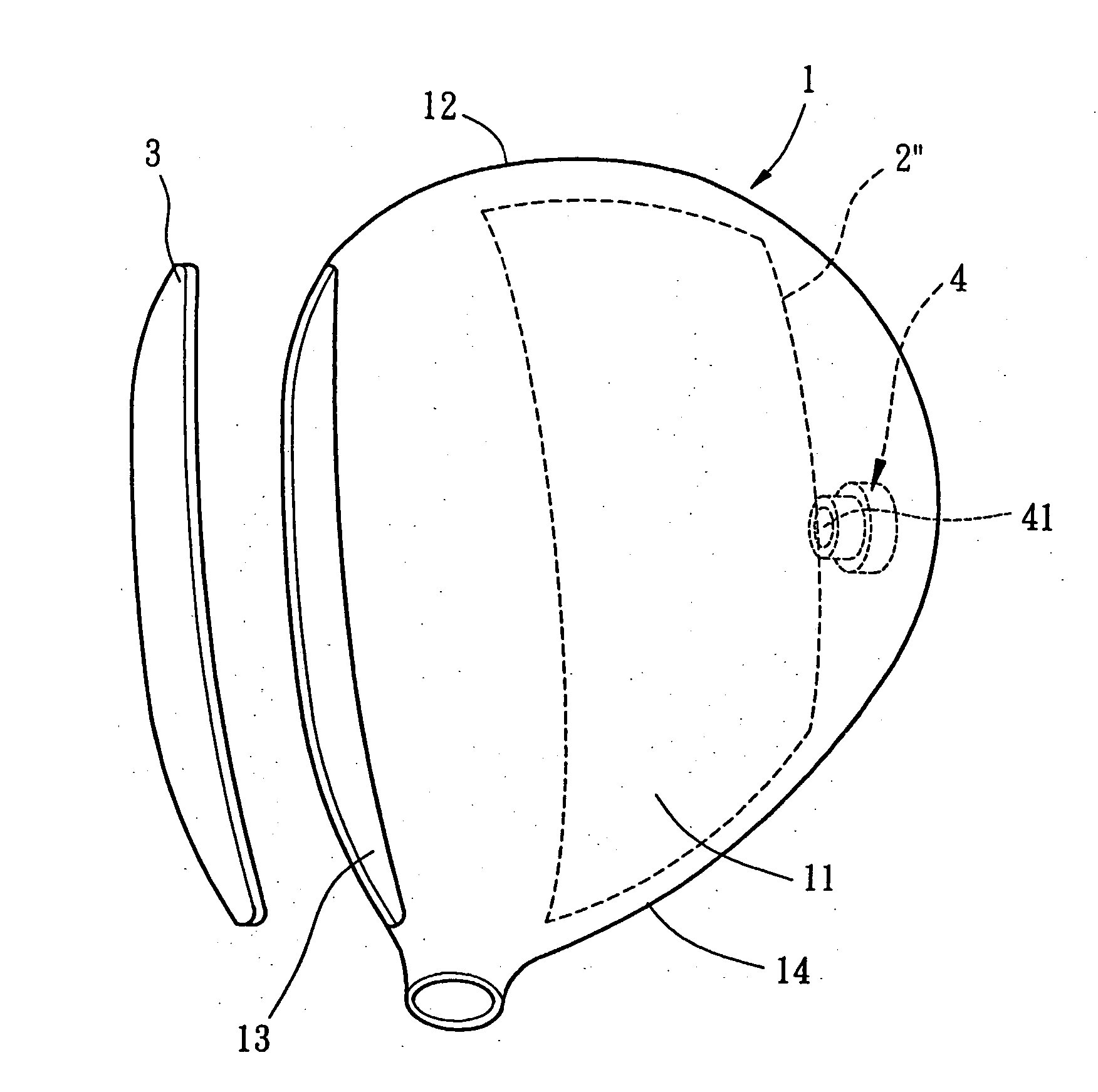 Golf club head having a high-degree elastically deformable structure