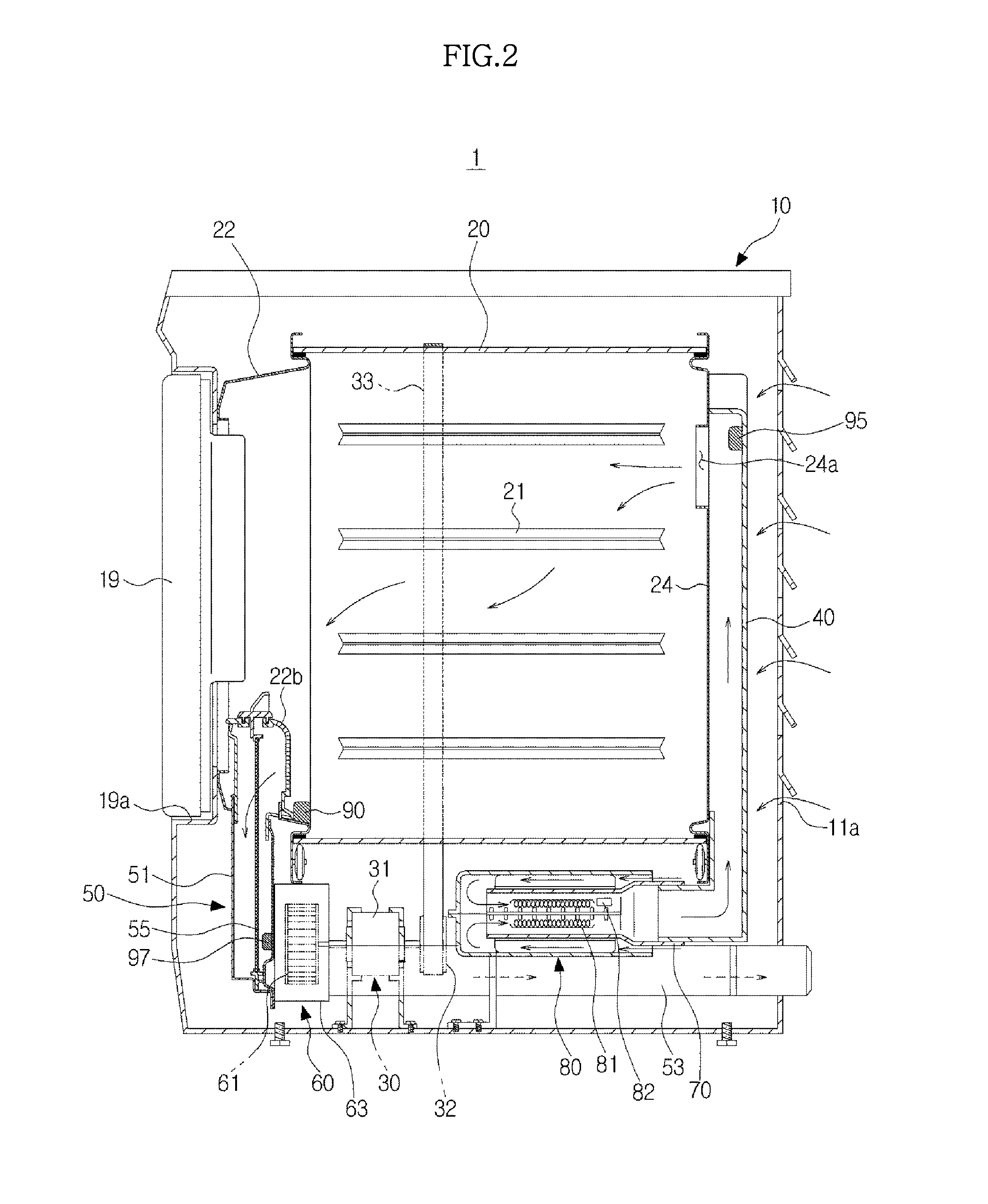 Clothing dryer and blockage detection method thereof