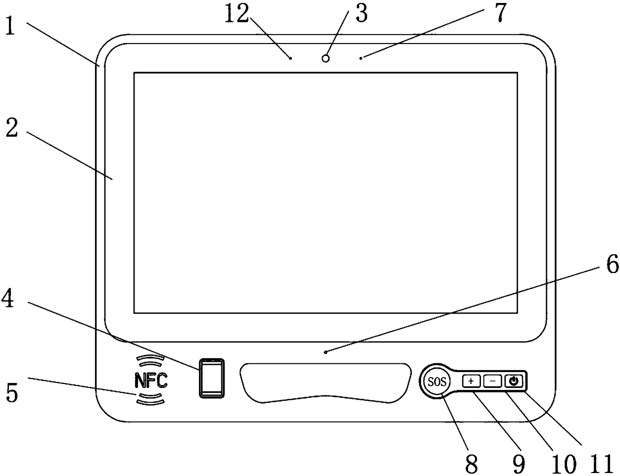 Ward bed medical monitoring system and terminal