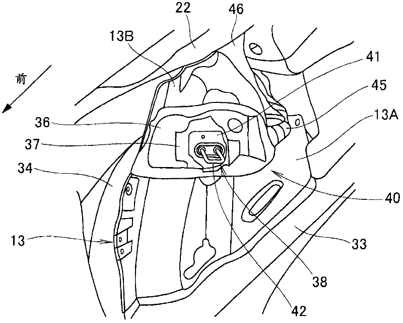 Vehicle body rear structure