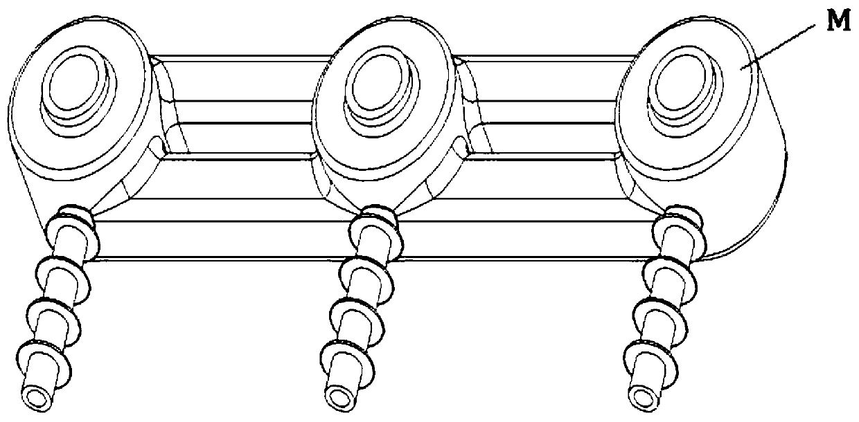 Outdoor three-phase integrated current transformer with stress cone and semiconductor transistor