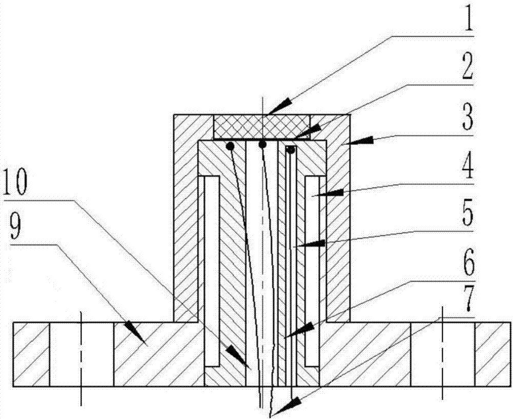 Heat-flow meter for measuring heat flux of aluminium oxide inside solid rocket engine dynamically in real-time