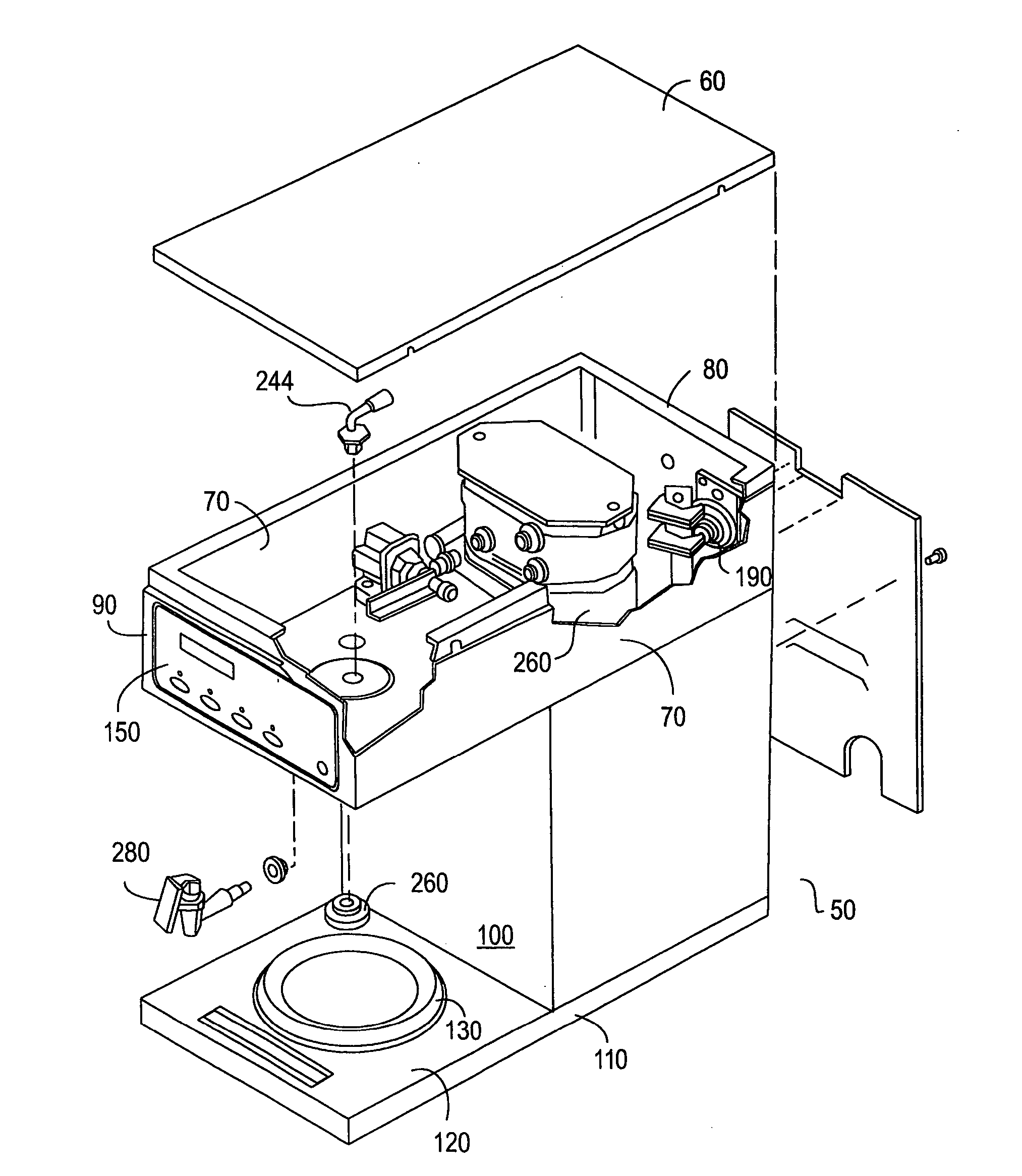 Brewing apparatus with pre-infusion and pulse brewing