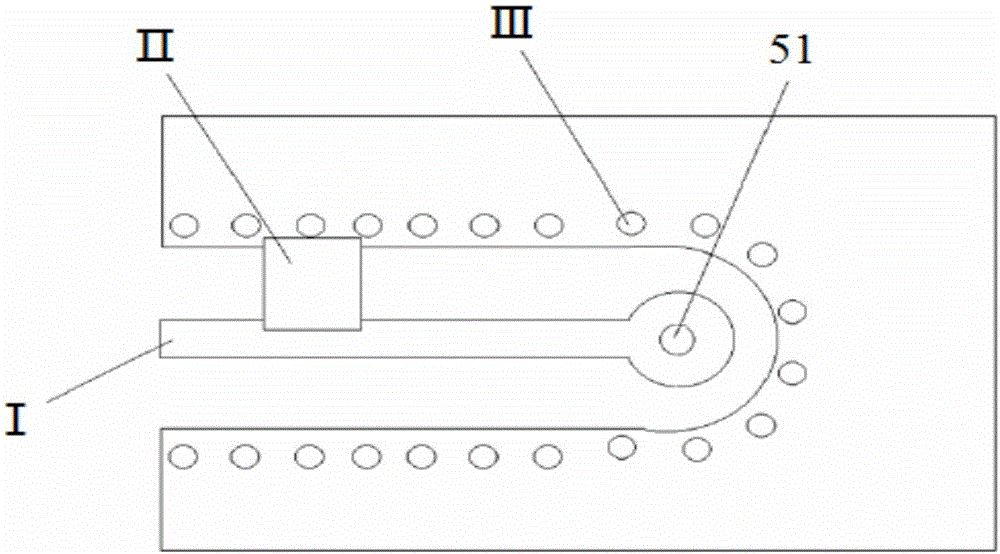 Radio-frequency vertical transition structure based on ceramic microstrip line