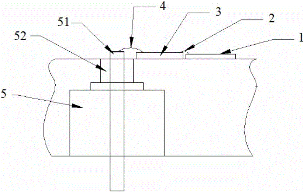 Radio-frequency vertical transition structure based on ceramic microstrip line