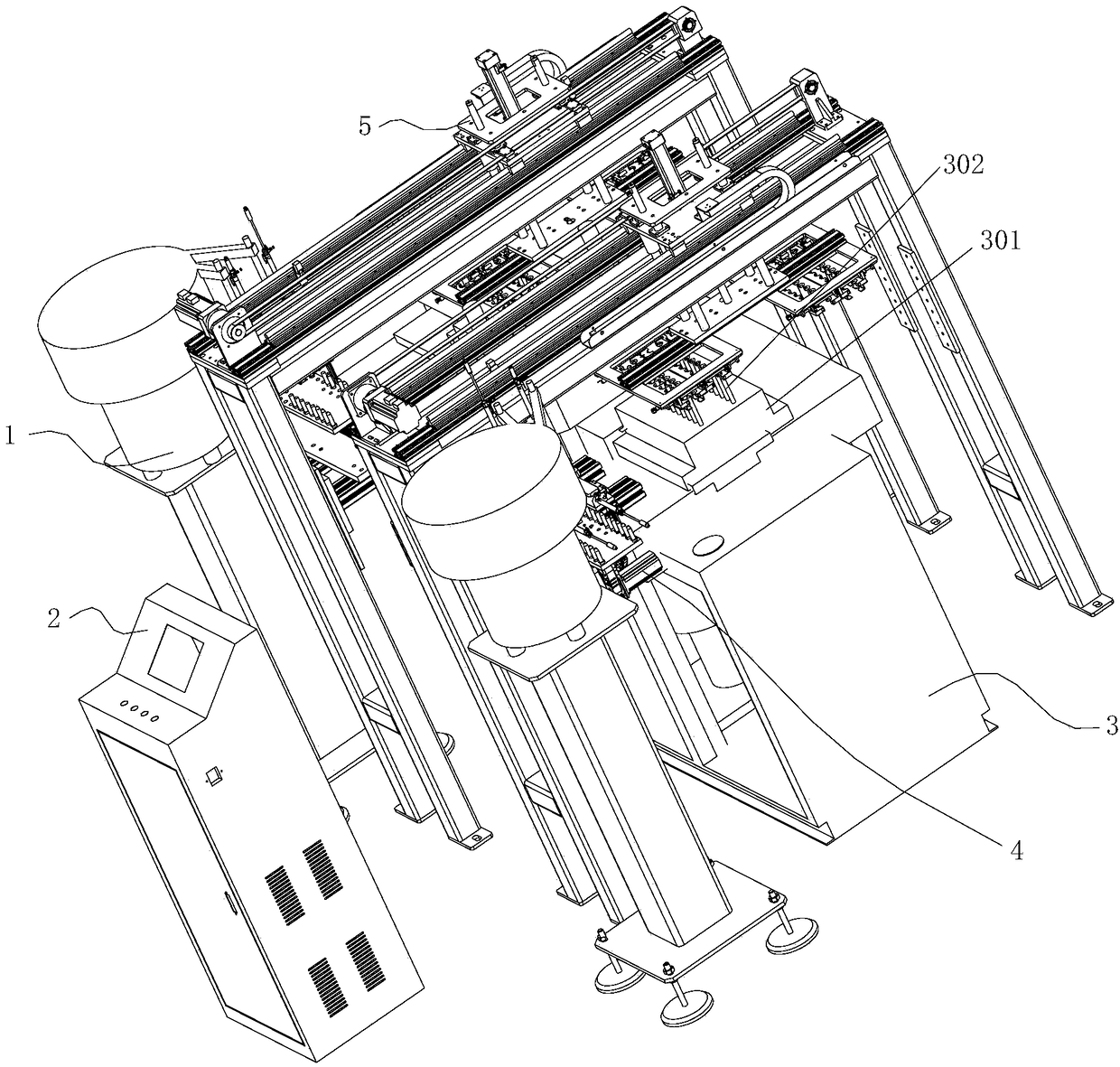 Automatic equipment of vertical tubular shoulder injection